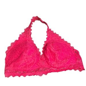 Auden Pink Lace Halter Bra Size Medium